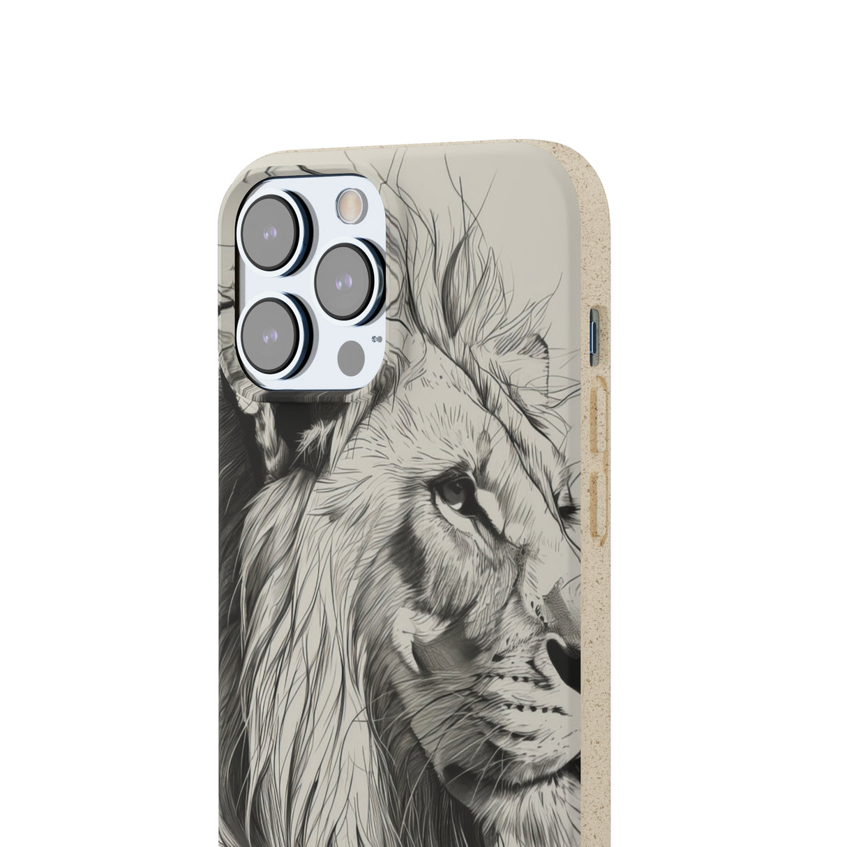 Majestic Linework Lion | Biodegradable Phone Case