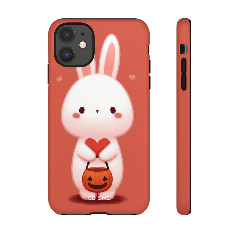 Bunny Holds Heart - iPhone Case