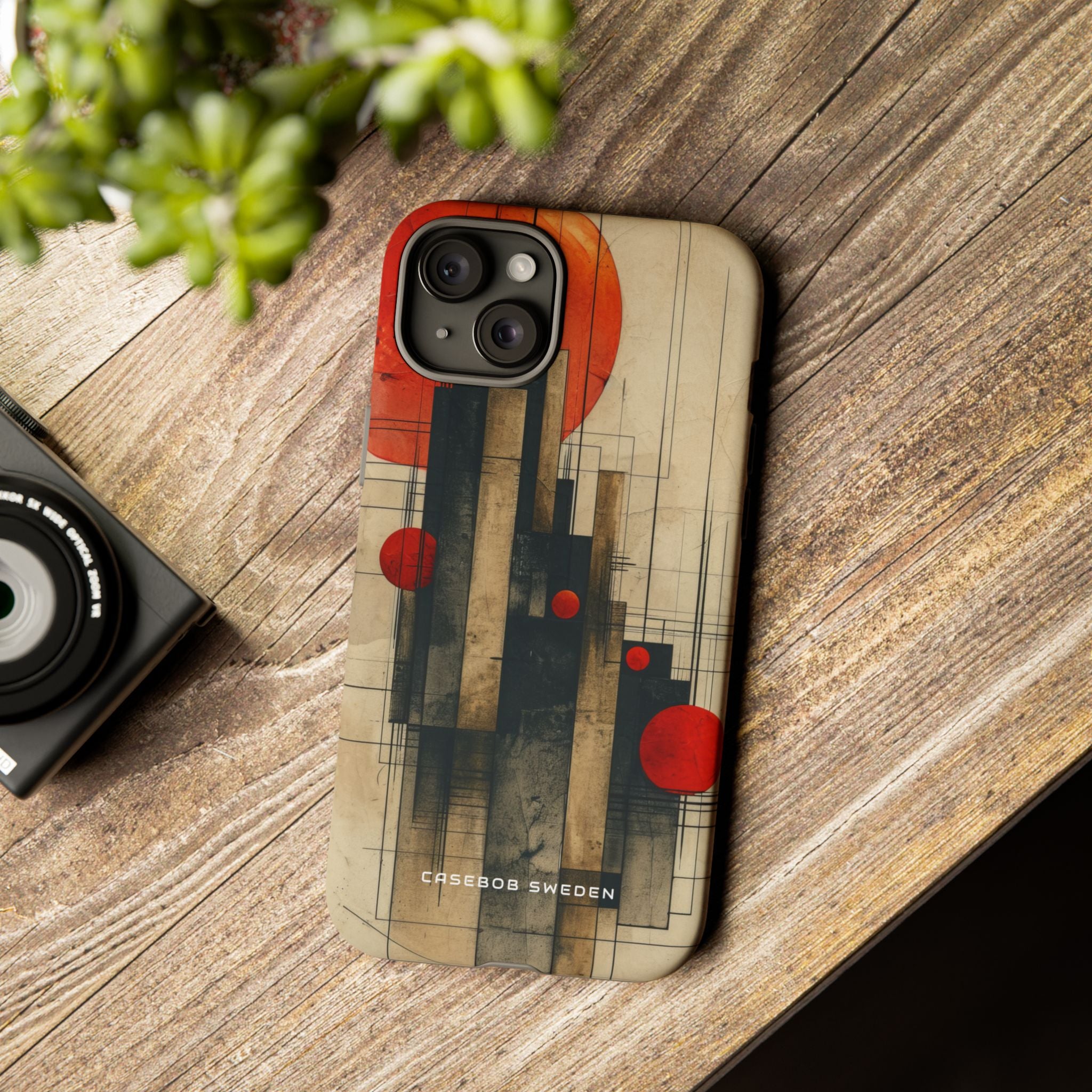 Vintage Geometric Harmony iPhone 15 - Tough Phone Case