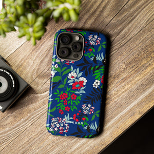 Blue Art Flowerfield - Protective Phone Case