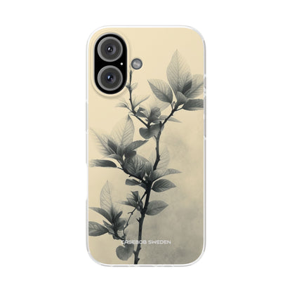 Beige Branch Art - Flexi iPhone 16 Phone Case