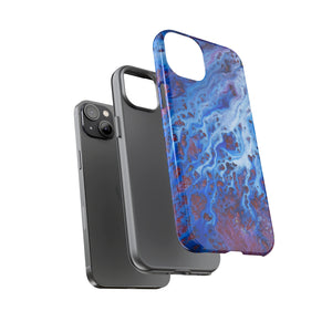 Ice Blue River Ink Art iPhone Case (Protective) Phone Case