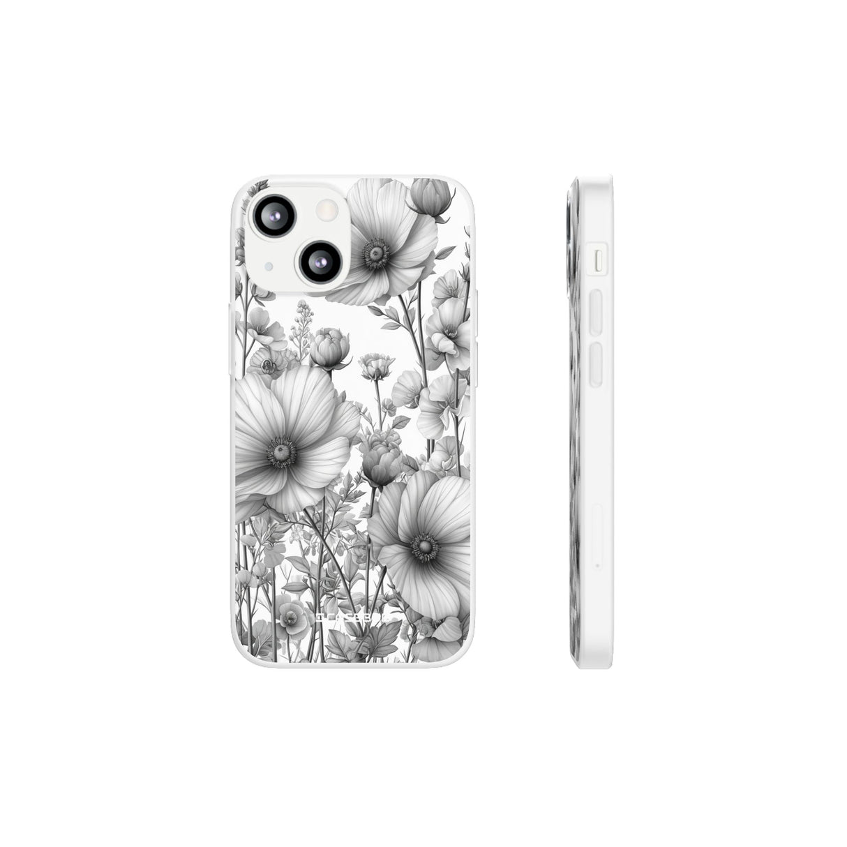 Monochrome Flora | Flexible Phone Case for iPhone