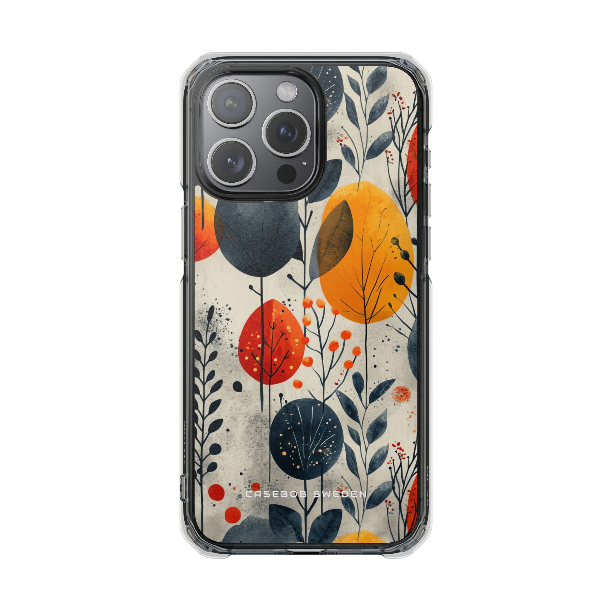 Vibrant Leaf Harmony iPhone 15 - Clear Impact Phone Case