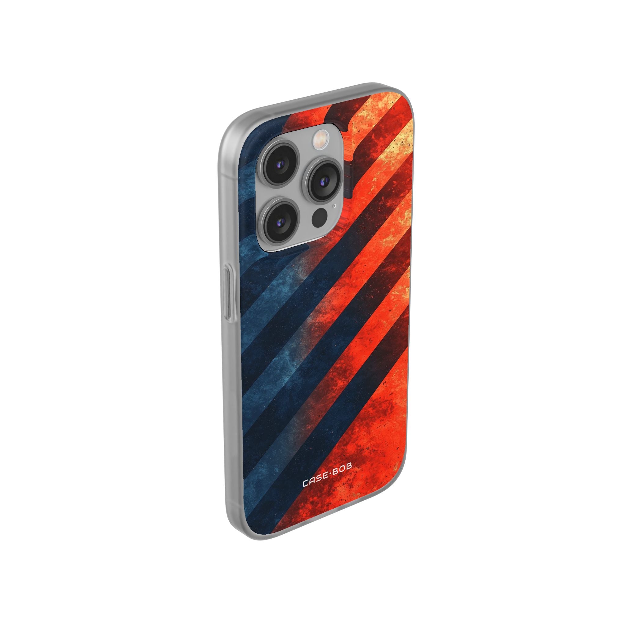 Diagonal Stripes Blaze iPhone 14 Pro Case - Soft