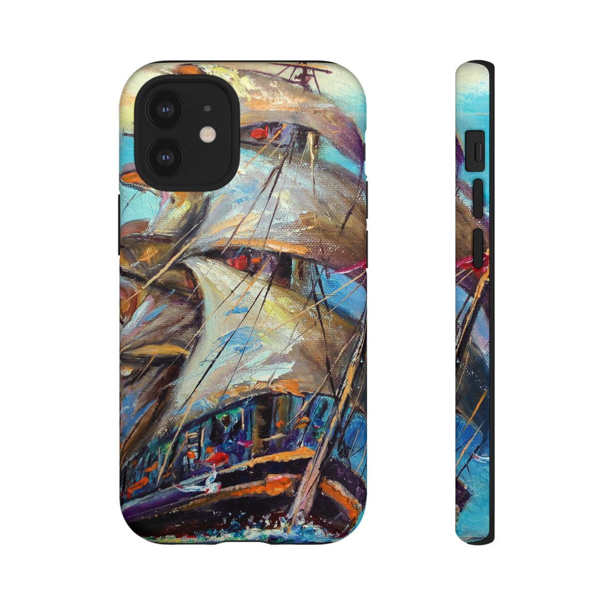 Oil painting - Sailboat - Protective Phone Case