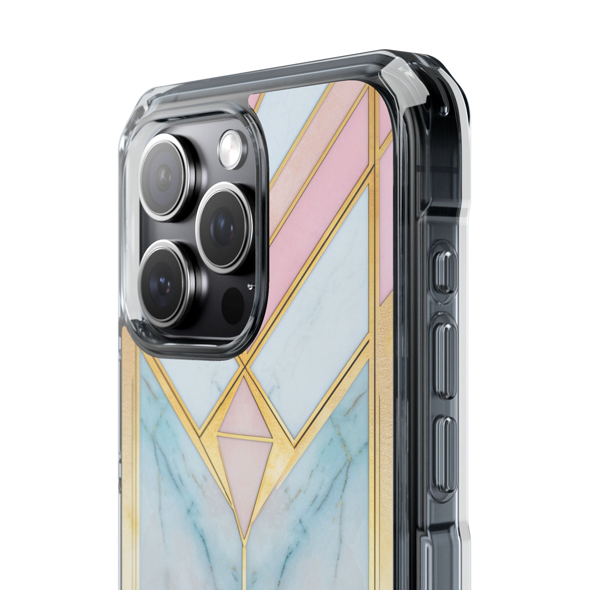 Gold Pink Art Deco - Clear Impact iPhone 15 Phone Case