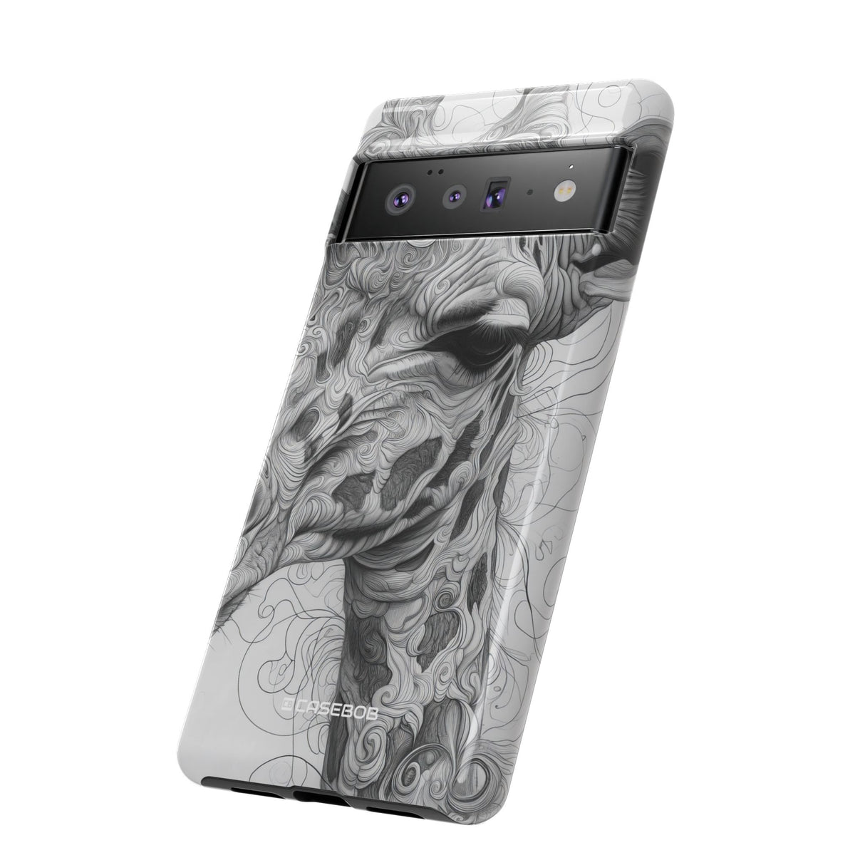 Monochrome Giraffe | Protective Phone Case for Google Pixel