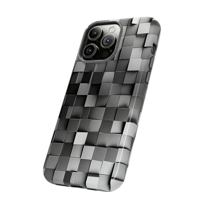 Monochrome Square Gradient - Protective Phone Case