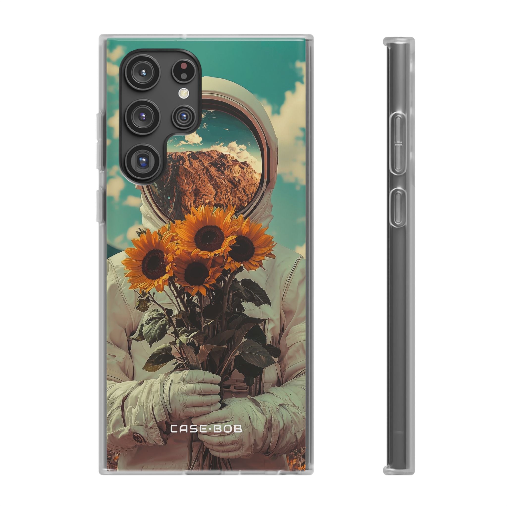 Sunflower Astronaut Samsung S22 Ultra Case - Soft
