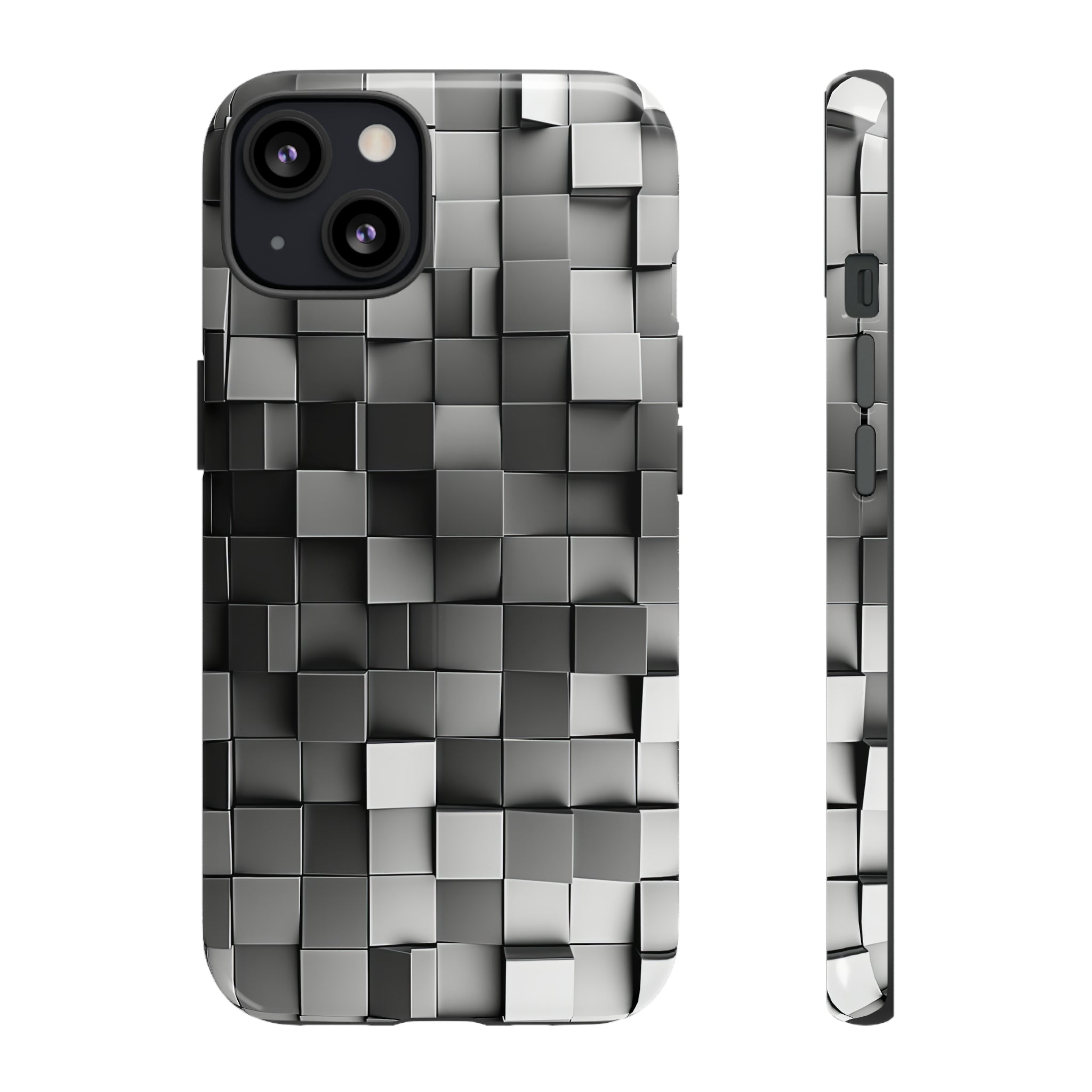 Monochrome Square Gradient - Protective Phone Case