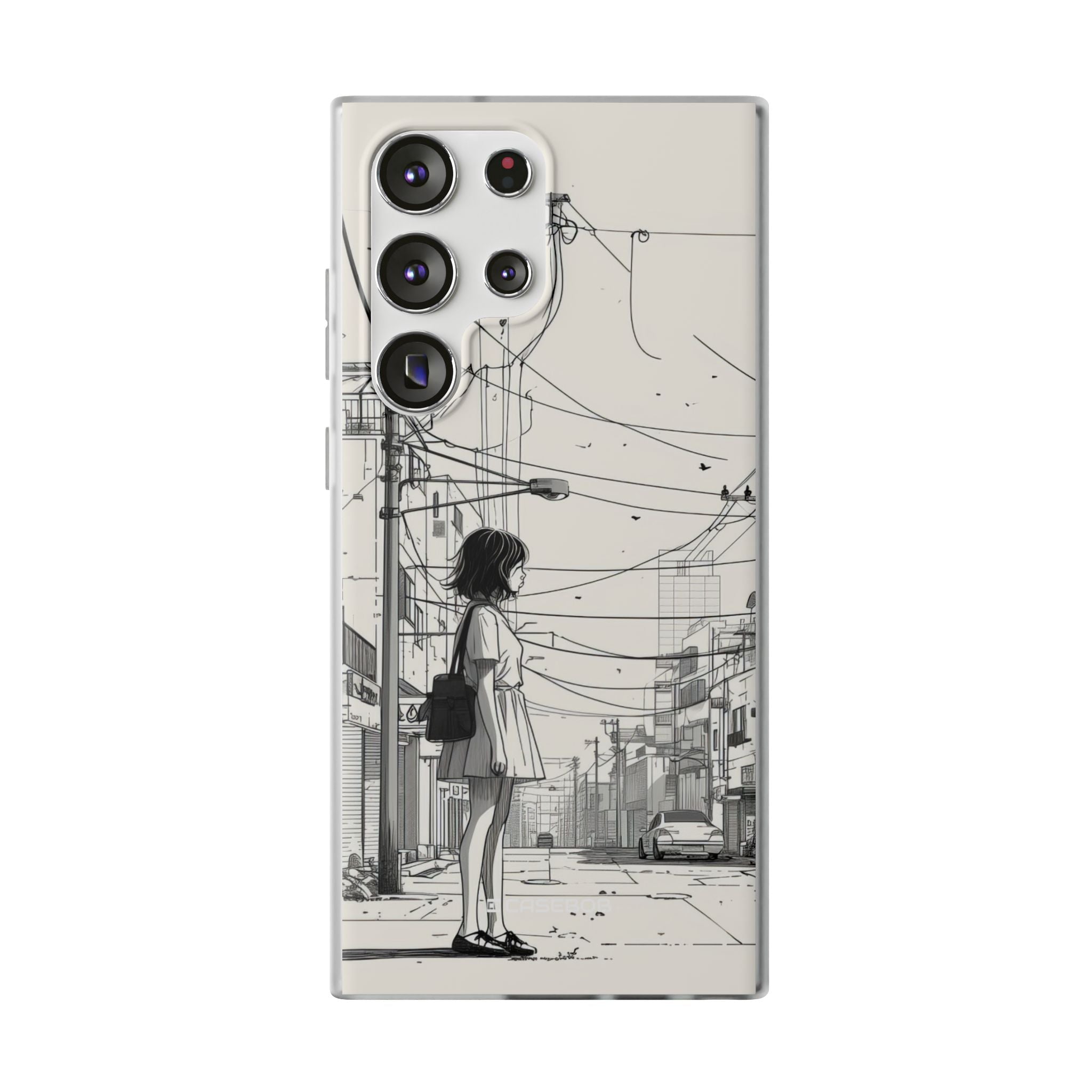 Urban Solitude Sketch | Flexible Phone Case for Samsung Galaxy