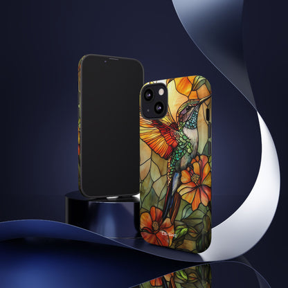 Hummingbird Dances Among Flowers - iPhone Case