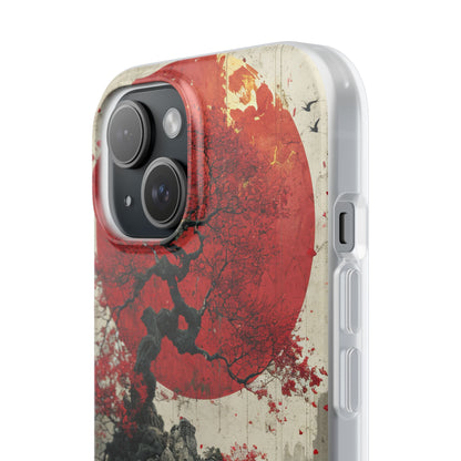 Zen Serenity in Red Harmony iPhone 15 - Flexi Phone Case