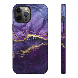 Purple Blue Marble - Protective Phone Case