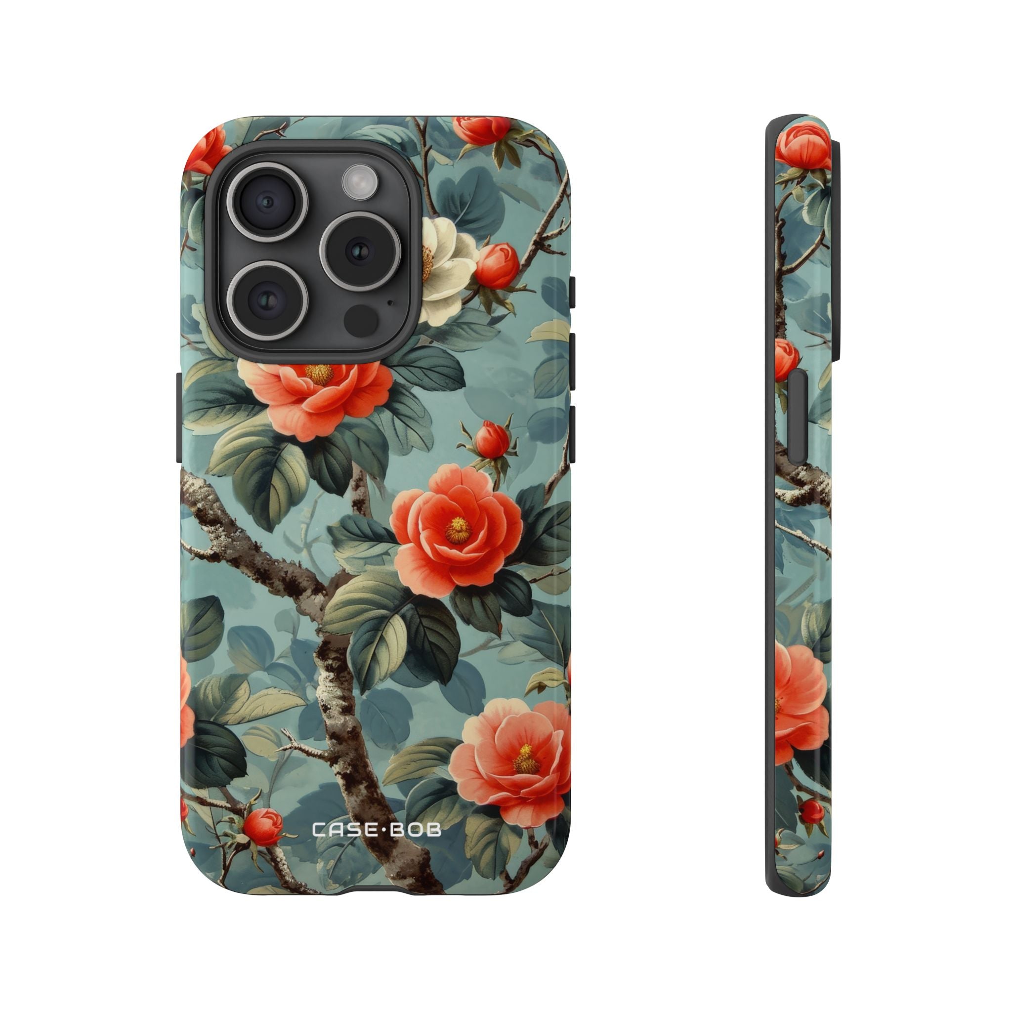 Coral Bloom iPhone 15 Pro Case - Tough