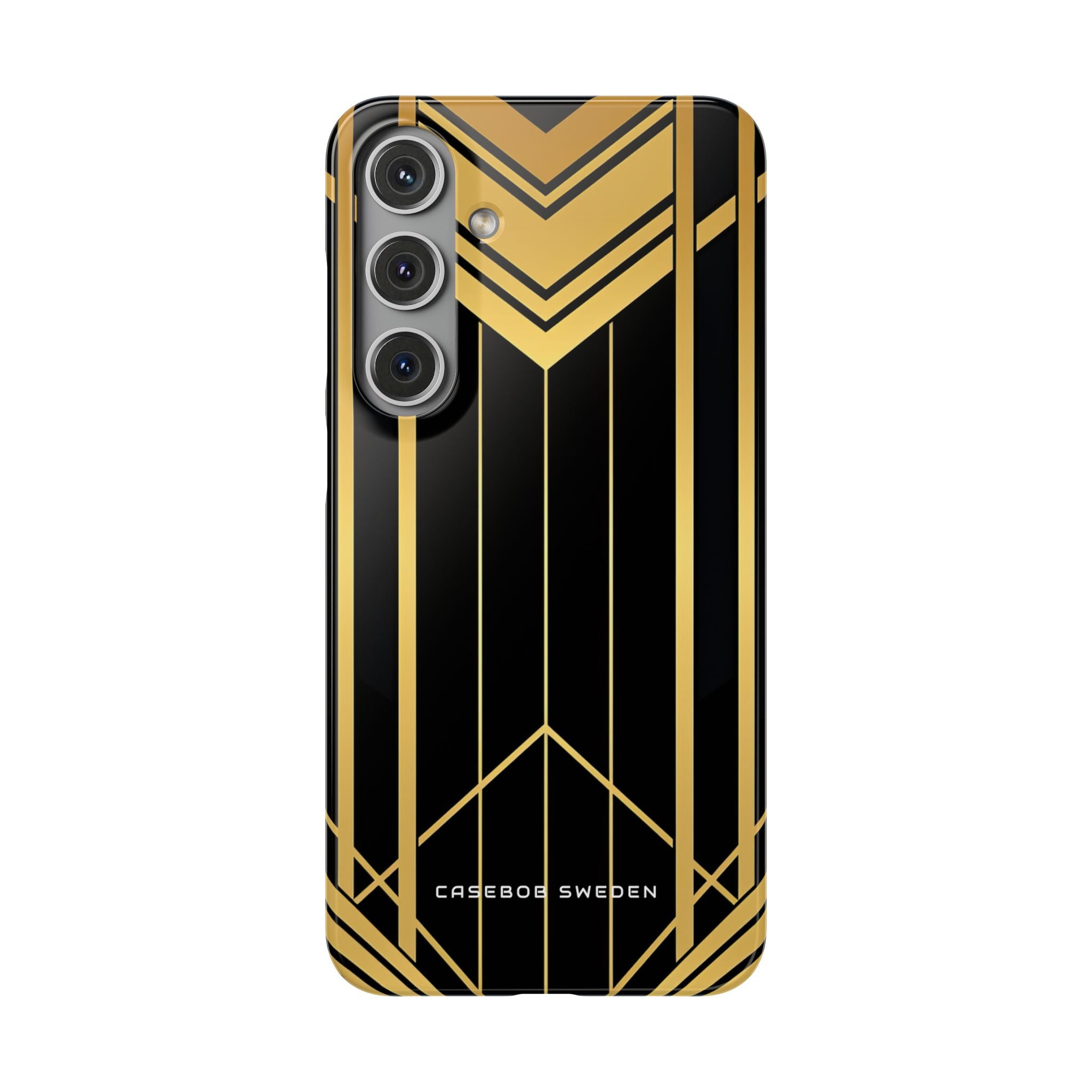 "Golden Art Deco Symmetry in Geometric Elegance" Samsung S24 - Slim Phone Case