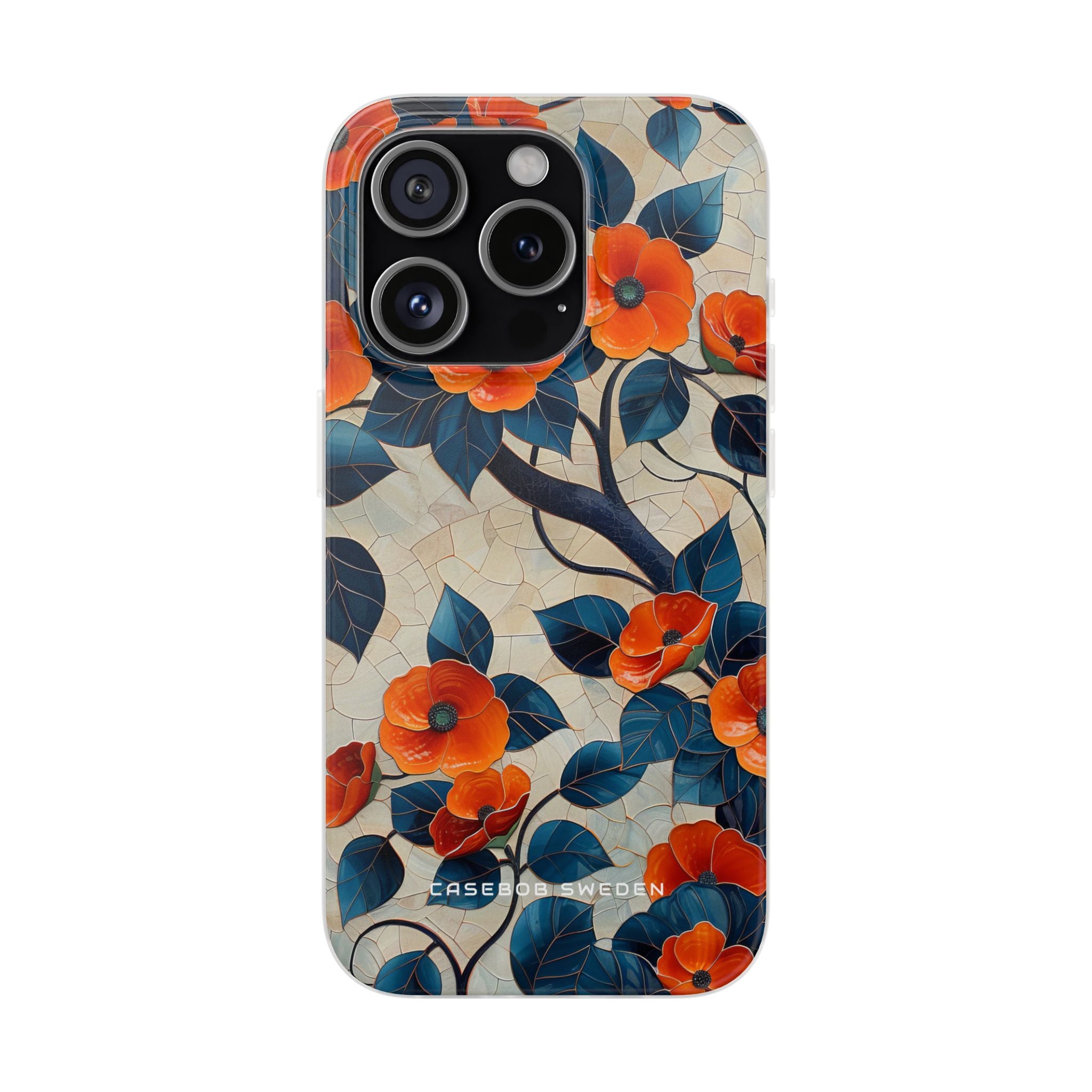 Orange Blossoms Mosaic Harmony iPhone 15 - Flexi Phone Case