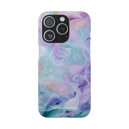 Purple Peach Whirl - Slim iPhone 15 Phone Case