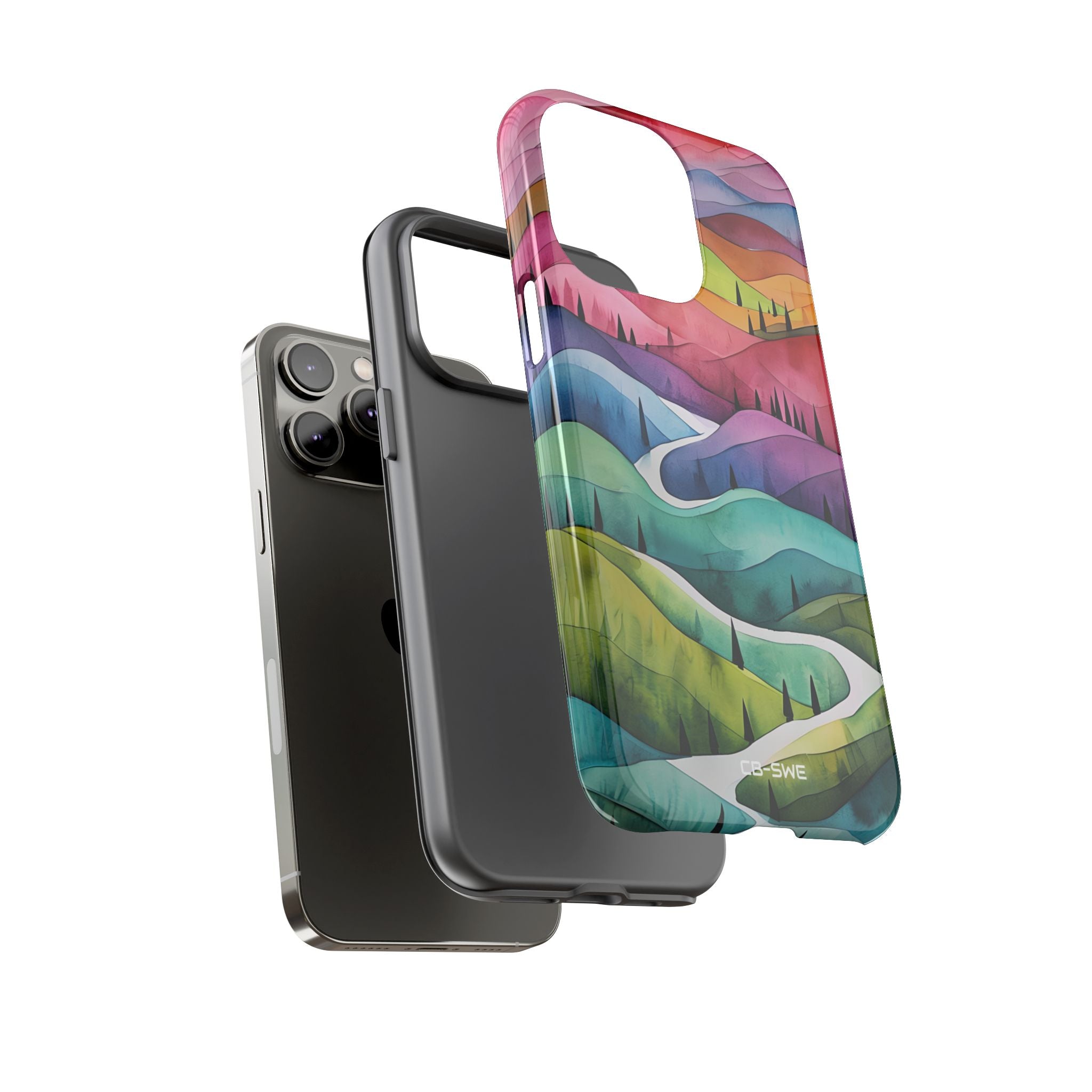 Whimsical Colorful Valleys - iPhone Case