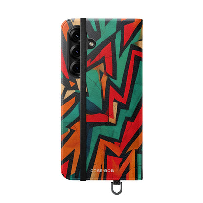 Jagged Flame - Samsung S25+ Case - Wallet