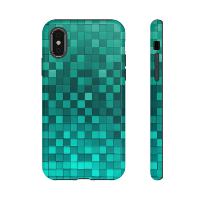 Teal Tones Mosaic - Protective Phone Case