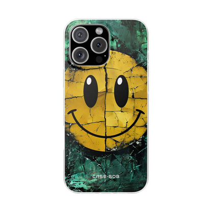 Cracked Smiley iPhone 16 Pro Max Case - Soft