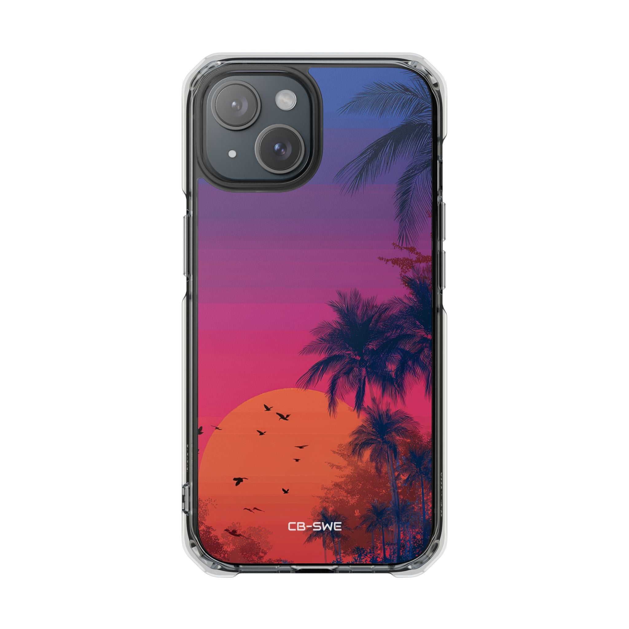 Tropical Sunset Silhouettes iPhone Case - Impact