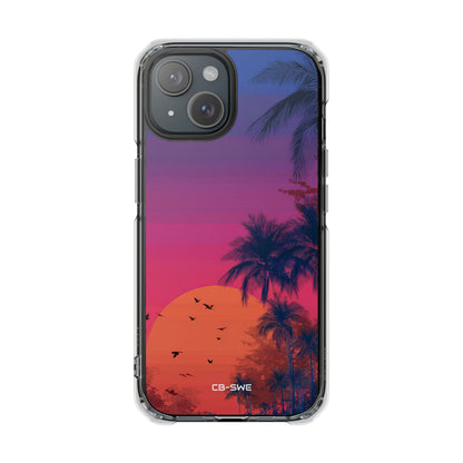 Tropical Sunset Silhouettes iPhone Case - Impact