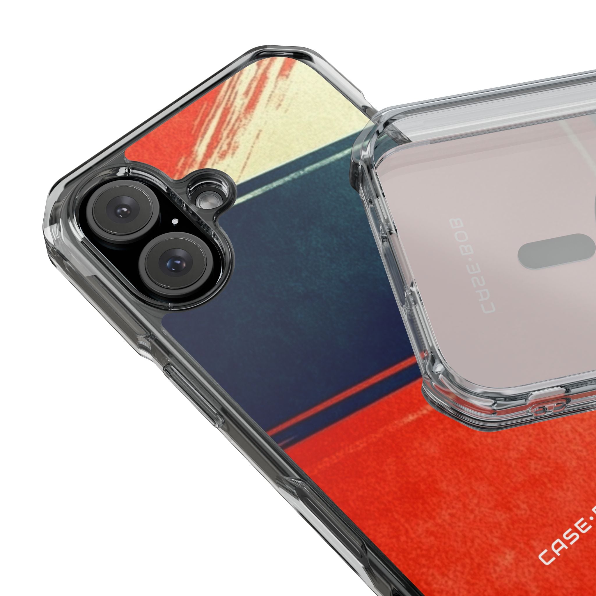 Blue Diagonal Motion iPhone 15 Case - Impact