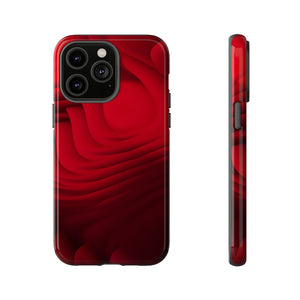 Red Center Waves - Protective Phone Case