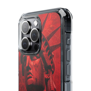 Red Liberty Revolution – Handyhülle für iPhone (Clear Impact – Magnetisch)