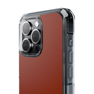 Orange Red | Phone Case for iPhone (Clear Impact Case - Magnetic)