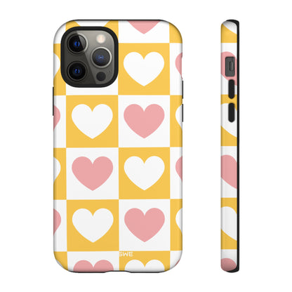Heart Grid Harmony - iPhone Case