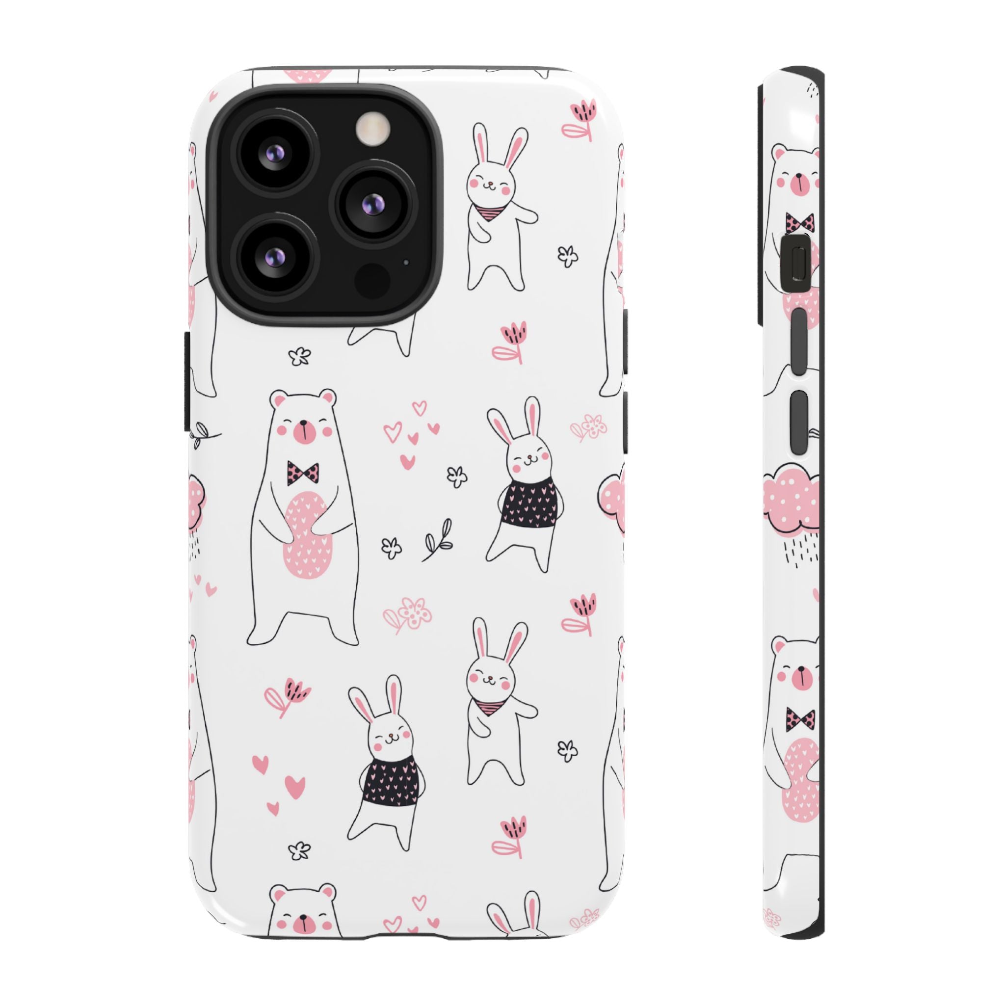 Bears Dance Playfully - iPhone Case