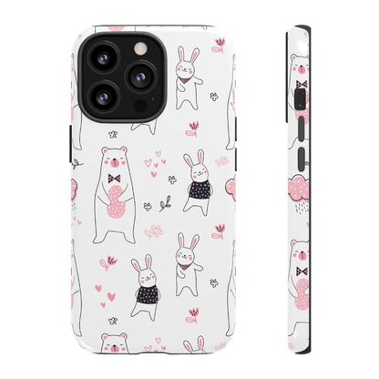 Bears Dance Playfully - iPhone Case