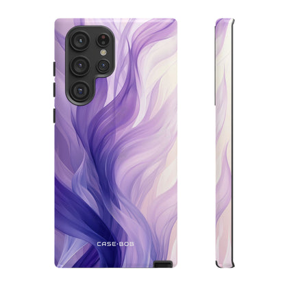 Purple Ribbon Waves Samsung S22 Ultra Case - Tough