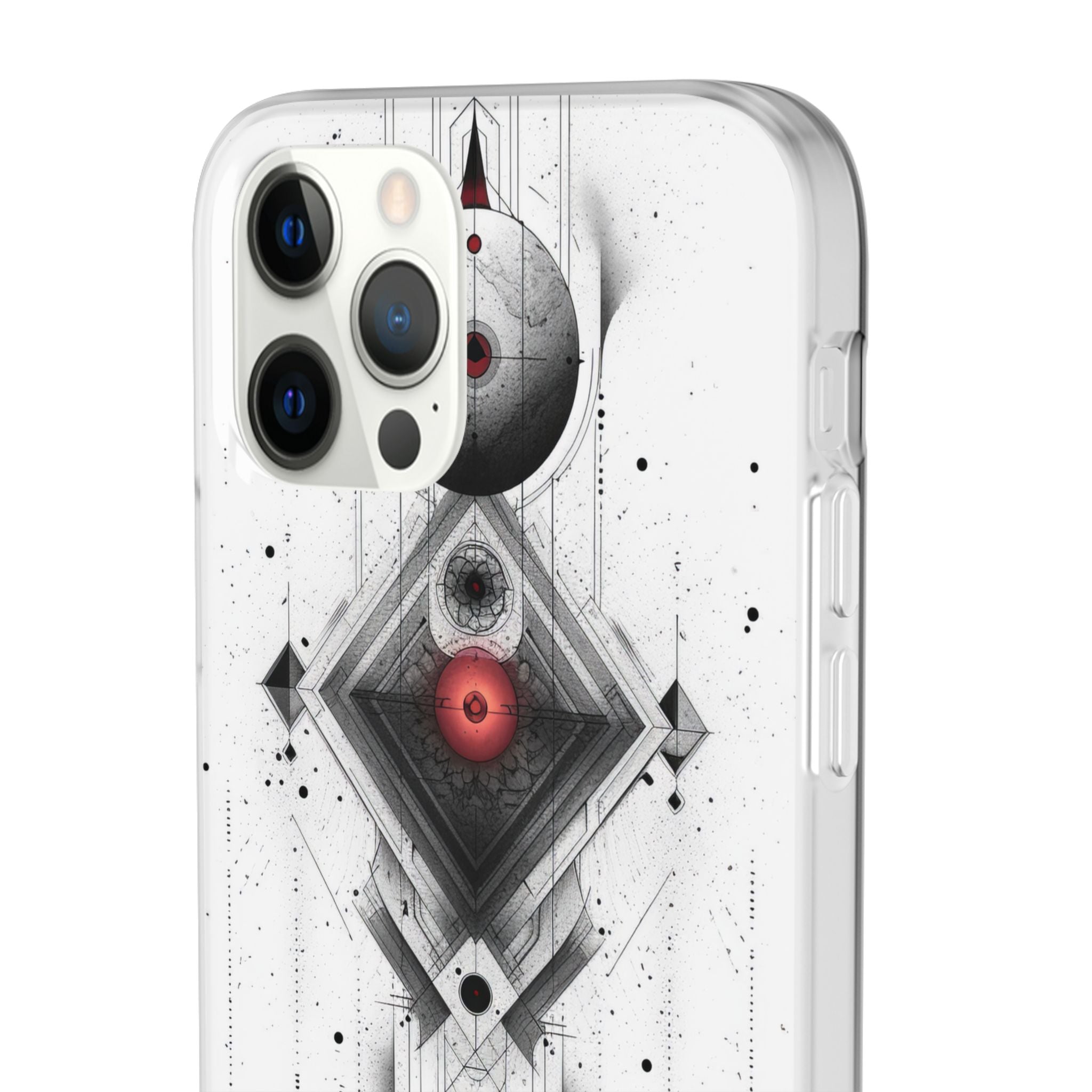 Red Geometry Harmony | Flexible Phone Case for iPhone