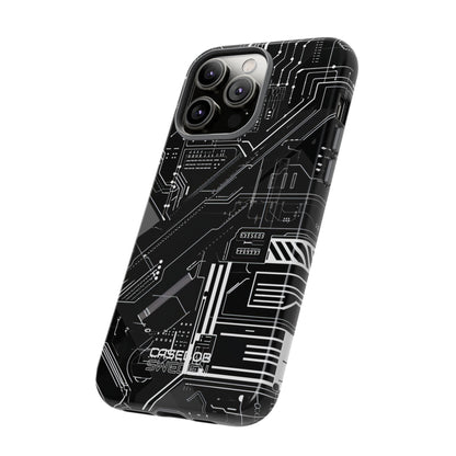 Futuristic Circuit Grid iPhone 14 - Tough