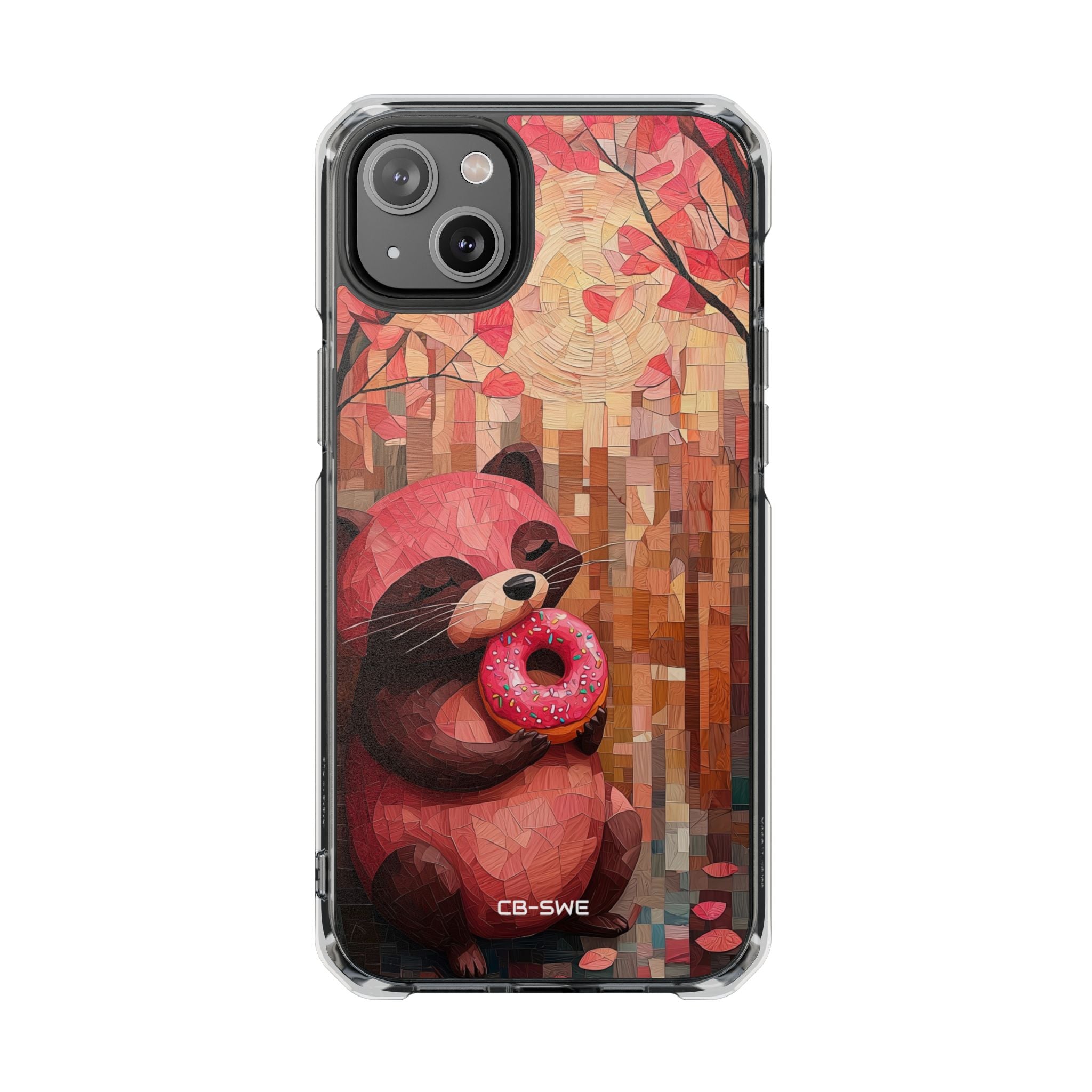 Raccoon Holds Donut iPhone Case - Impact