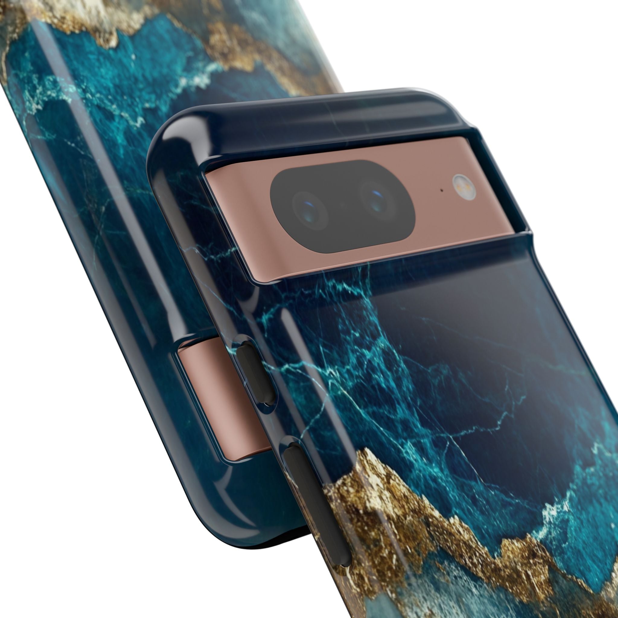 Jagged Gold Split Google Pixel 8 Case - Tough