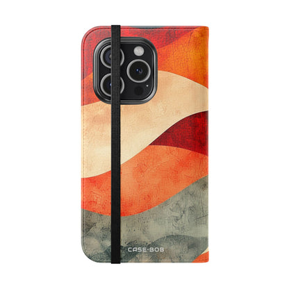 Crimson Ripples - iPhone 15 Pro Case - Wallet