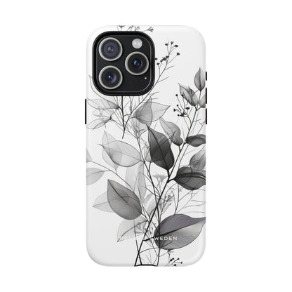 Monochrome Floral Elegance iPhone 15 | Tough+ Phone Case