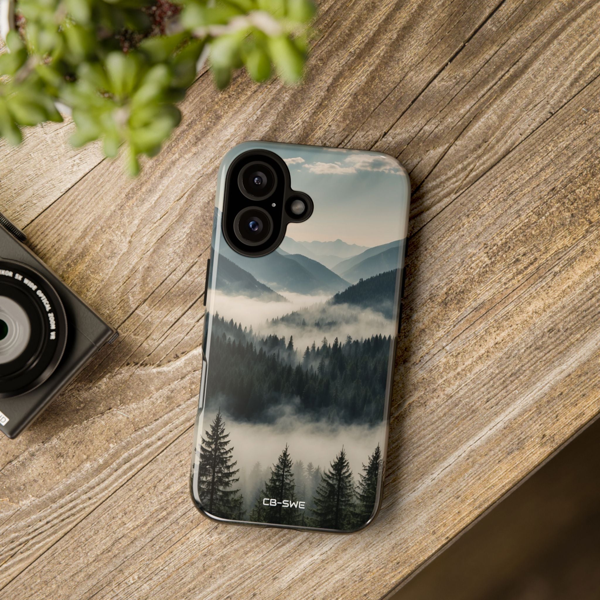 Misty Forest Embrace - iPhone Case