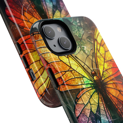 Stained Glass Butterfly iPhone 14 Plus Case - Tough+