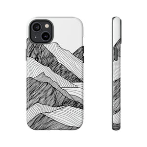 Abstract Mountain Line Art - Protective Phone Case