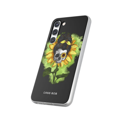 Sunflower Skull Samsung S23 Plus Case - Soft
