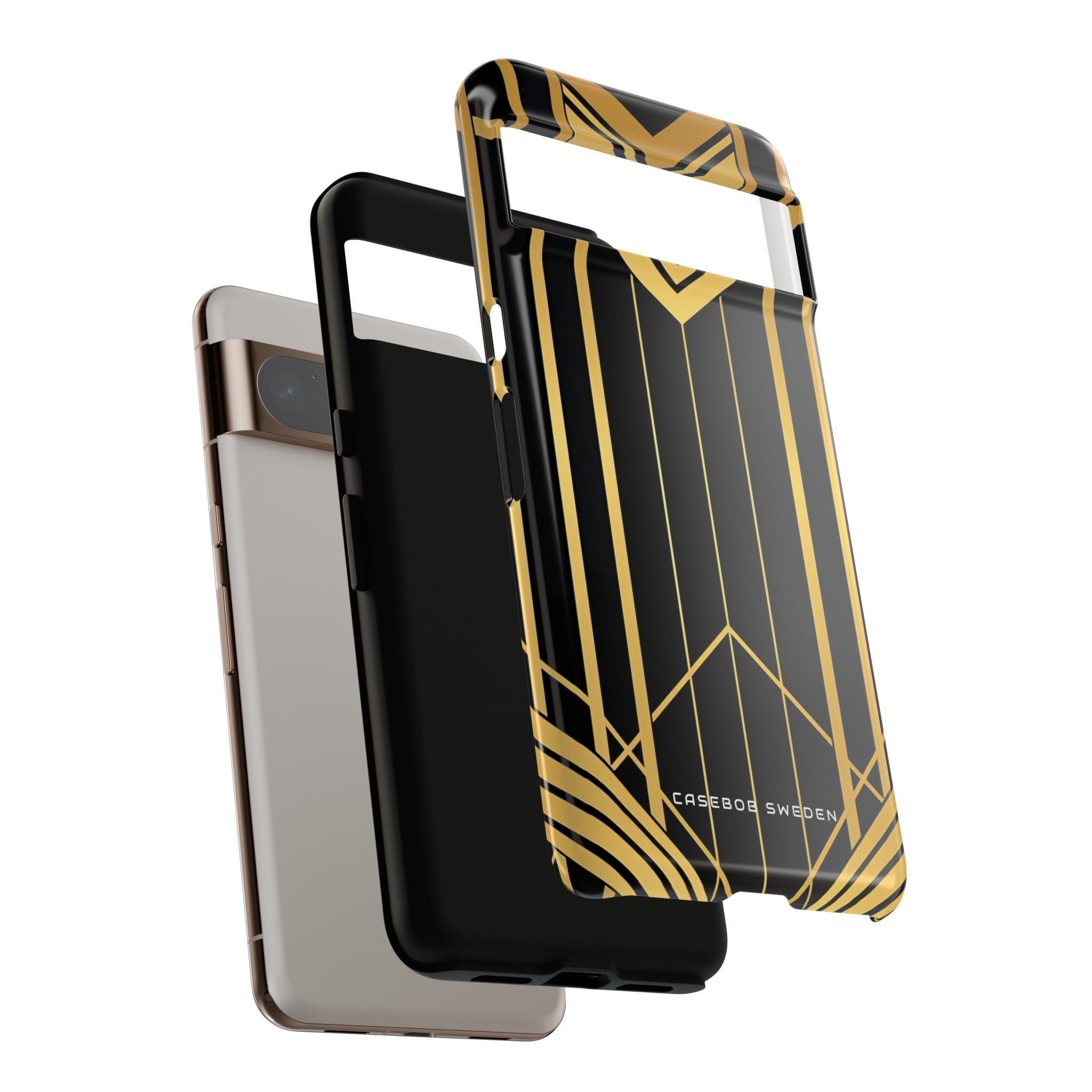 "Golden Art Deco Symmetry in Geometric Elegance" Google Pixel 8 - Tough Phone Case