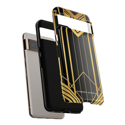 "Golden Art Deco Symmetry in Geometric Elegance" Google Pixel 8 - Tough Phone Case