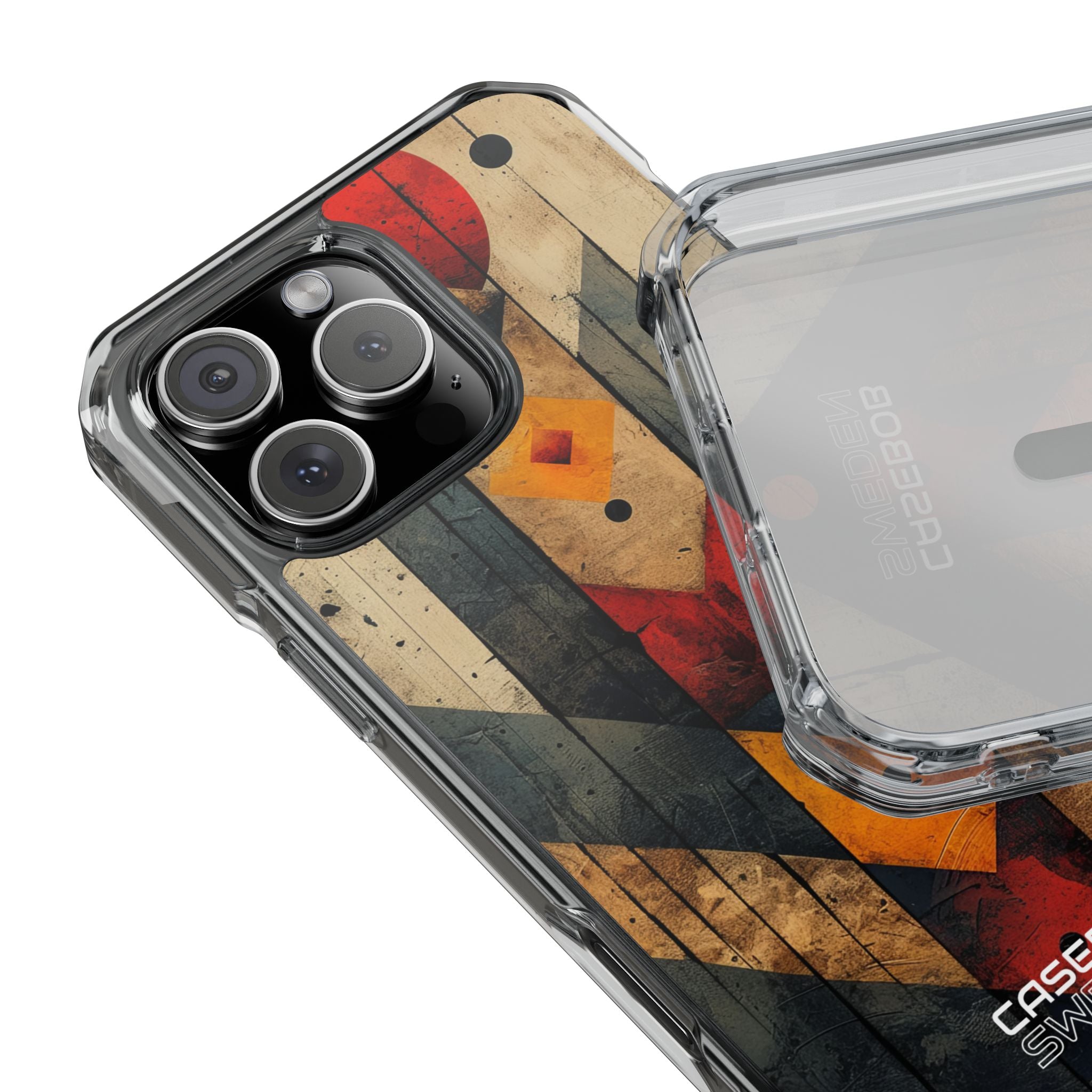 Geometric Fire Rise iPhone 16 - Impact Clear+